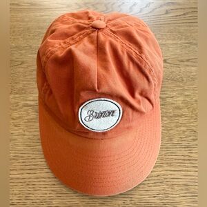 Brixton Orange Logo Patch Dad Hat Baseball Cap OS Adjustable